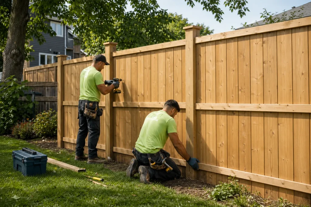 Backyard fencing, Milton