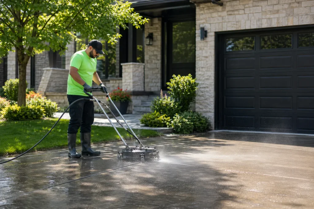 Driveway power washing, Mississauga