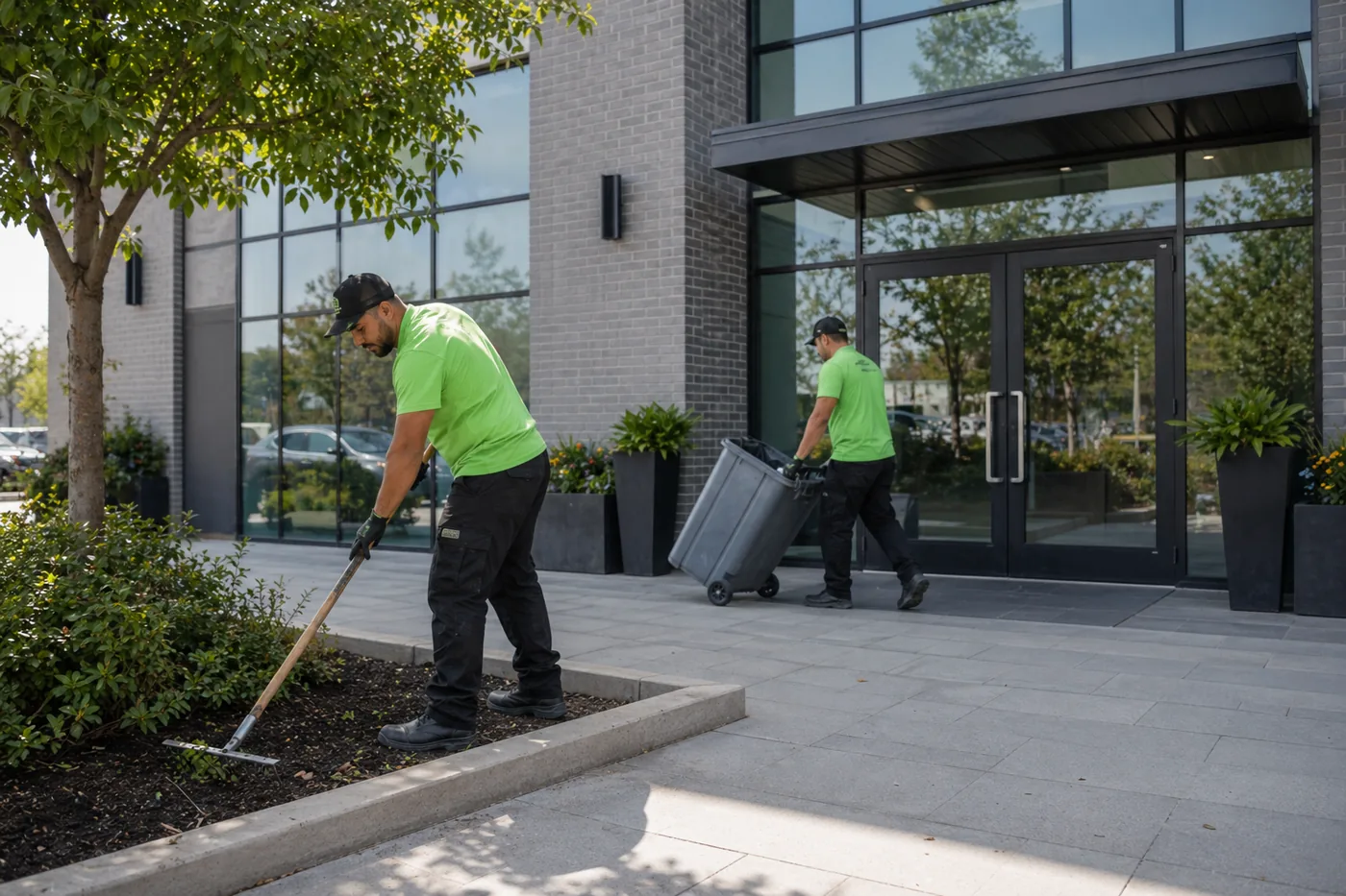 Commercial site cleanup and junk removal